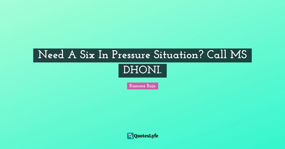 Need A Six In Pressure Situation? Call MS DHONI.