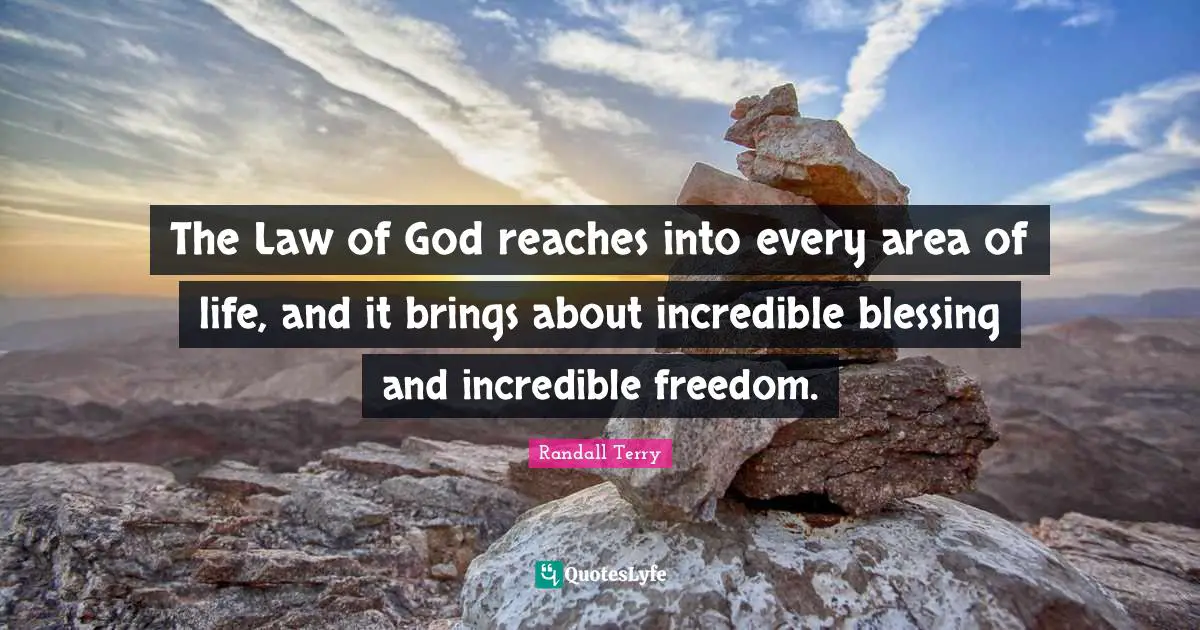 The Law of God reaches into every area of life, and it brings about incredible blessing and incredible freedom.