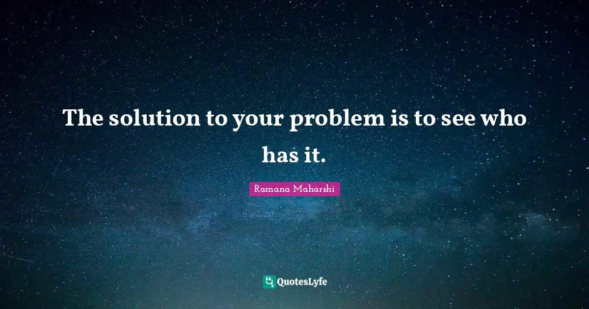 The solution to your problem is to see who has it.