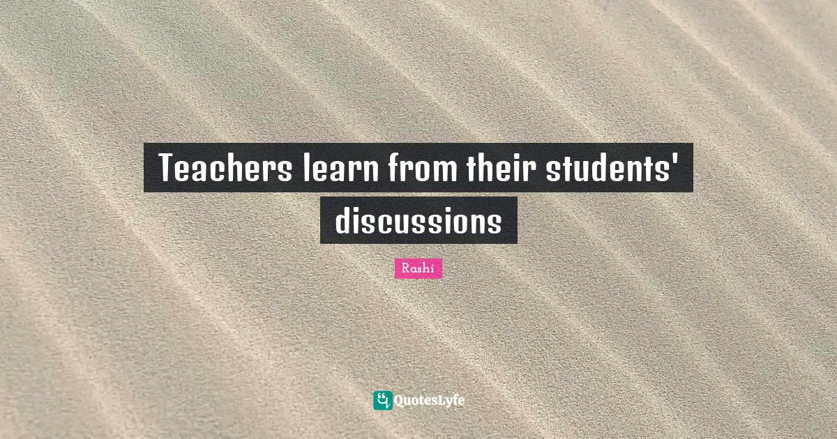 Teachers learn from their students' discussions