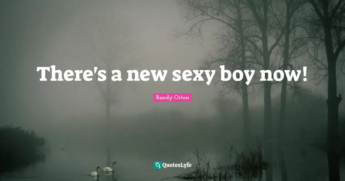 Randy Orton Quotes: "There's a new sexy boy now!"