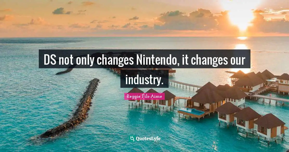 DS not only changes Nintendo, it changes our industry.