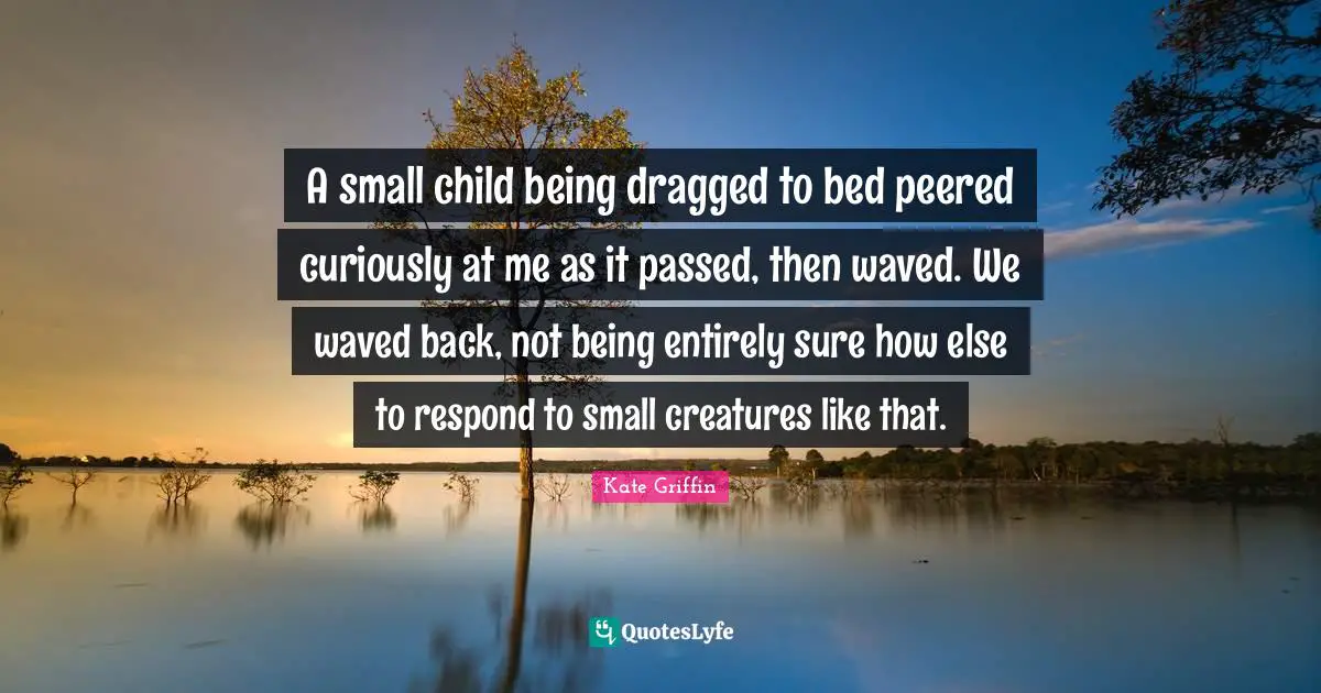 A small child being dragged to bed peered curiously at me as it passed, then waved. We waved back, not being entirely sure how else to respond to small creatures like that.