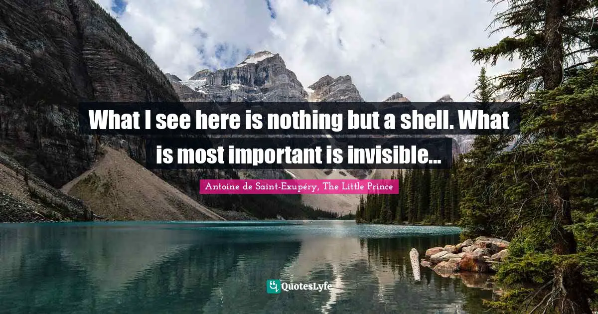 What I see here is nothing but a shell. What is most important is invisible...