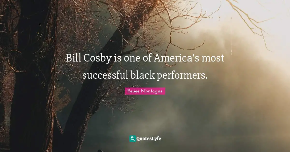 Renee Montagne Quotes: "Bill Cosby is one of America's most successful black performers."