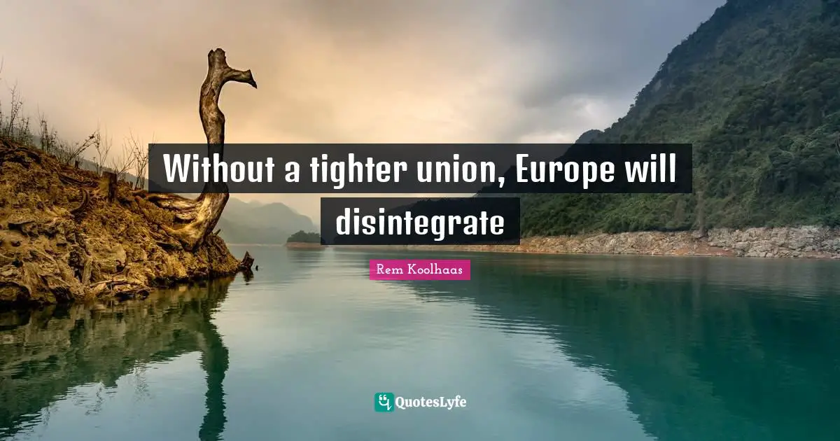 Without a tighter union, Europe will disintegrate