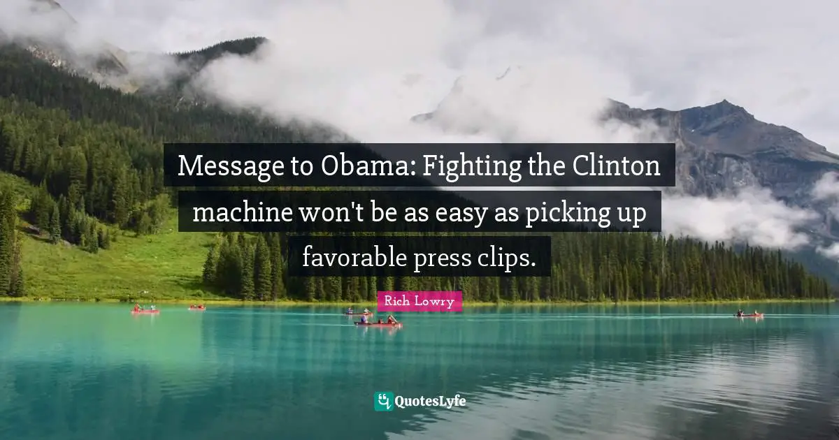 Message to Obama: Fighting the Clinton machine won't be as easy as picking up favorable press clips.