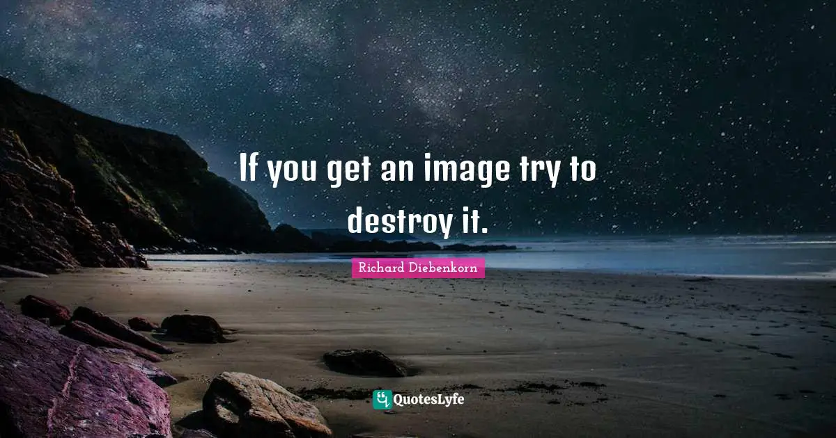If you get an image try to destroy it.