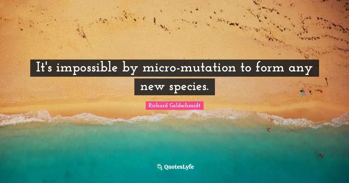 It's impossible by micro-mutation to form any new species.