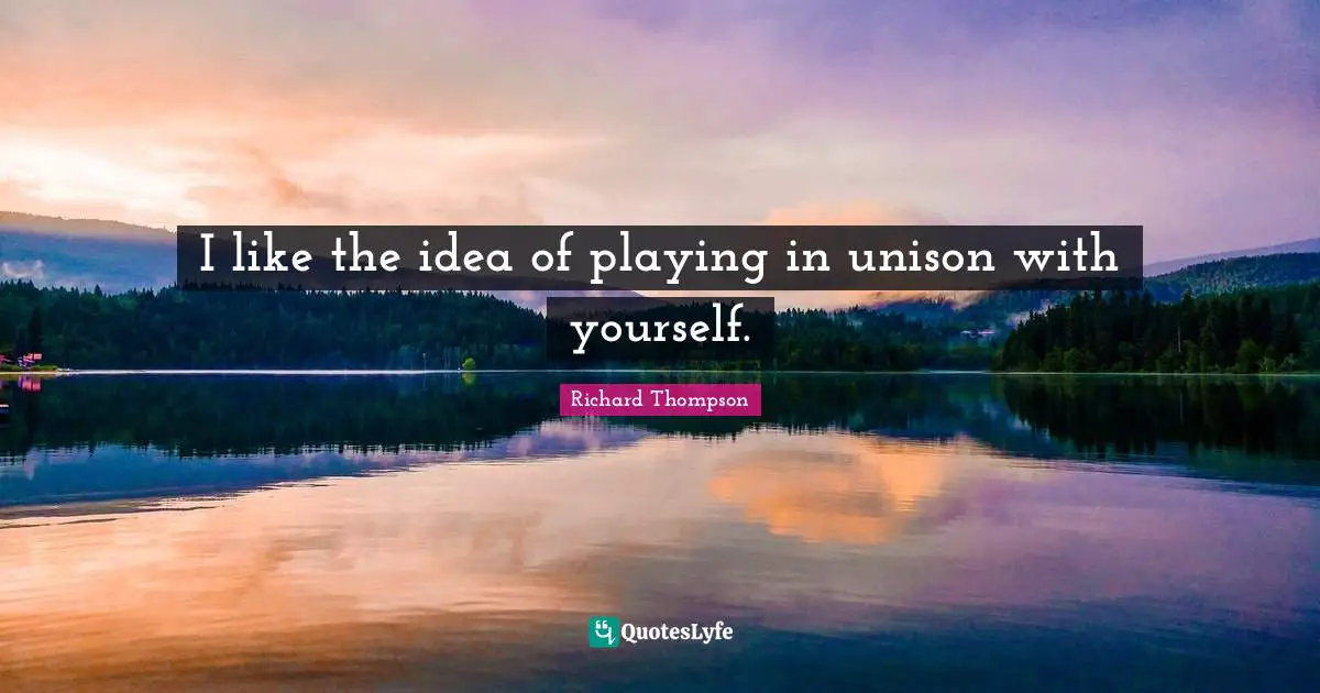 I like the idea of playing in unison with yourself.
