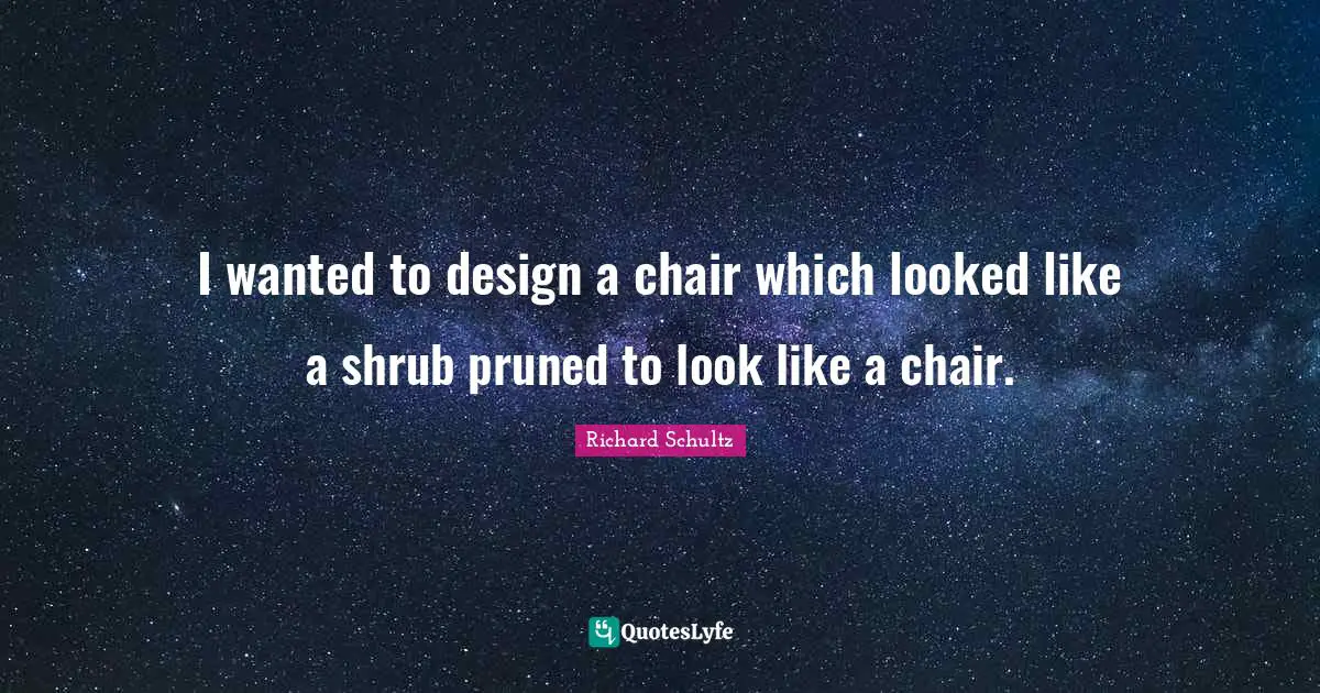 I wanted to design a chair which looked like a shrub pruned to look like a chair.