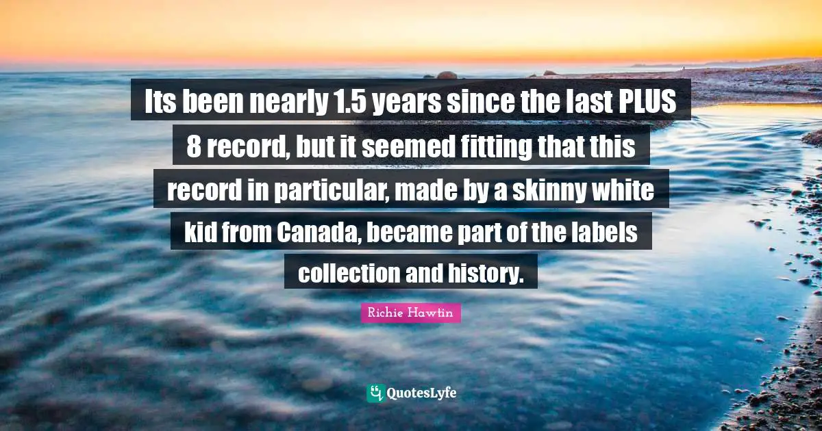 Its been nearly 1.5 years since the last PLUS 8 record, but it seemed fitting that this record in particular, made by a skinny white kid from Canada, became part of the labels collection and history.