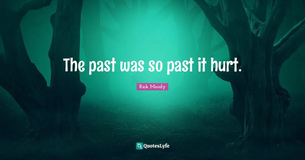 Rick Moody Quotes: "The past was so past it hurt."
